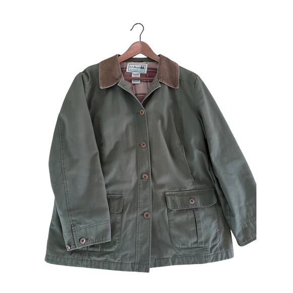 LL Bean green barn jacket - Picture 1 of 4